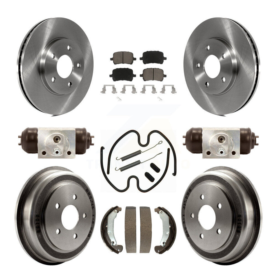 Front Rear Disc Brake Rotors Ceramic Pads And Drum Kit (9Pc) For Chevrolet HHR K8C-102868