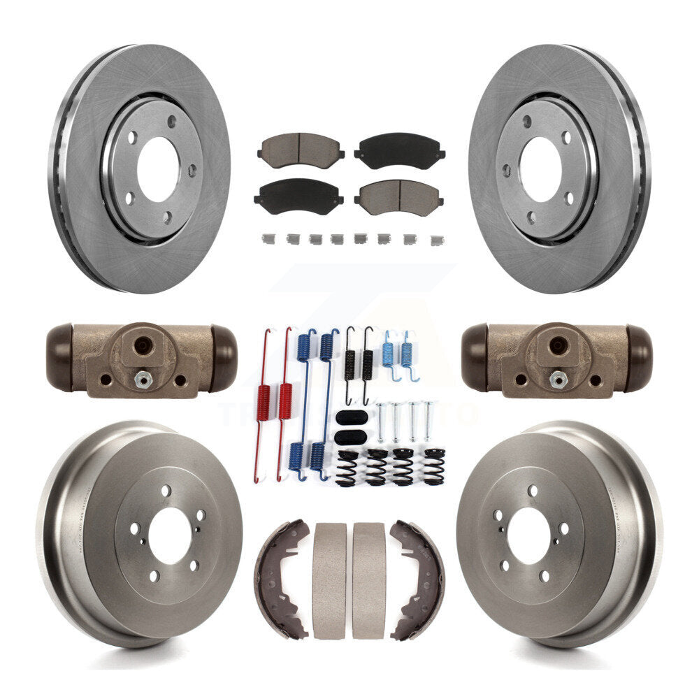 Front Rear Brake Rotor Ceramic Pad Drum Kit (9Pc) For Dodge Caravan Grand Chrysler Town & K8C-102884