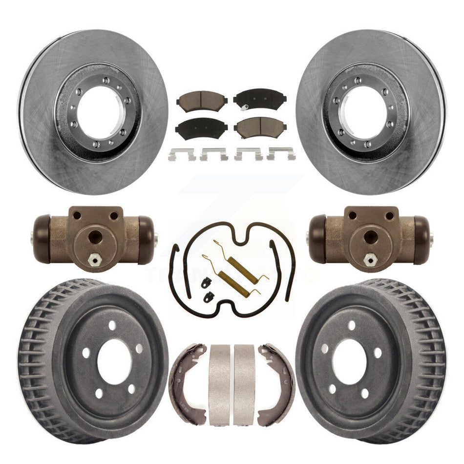 Front Rear Disc Brake Rotors Ceramic Pads And Drum Kit (9Pc) For Chevrolet Venture Pontiac Montana Oldsmobile Silhouette Trans Sport K8C-102895