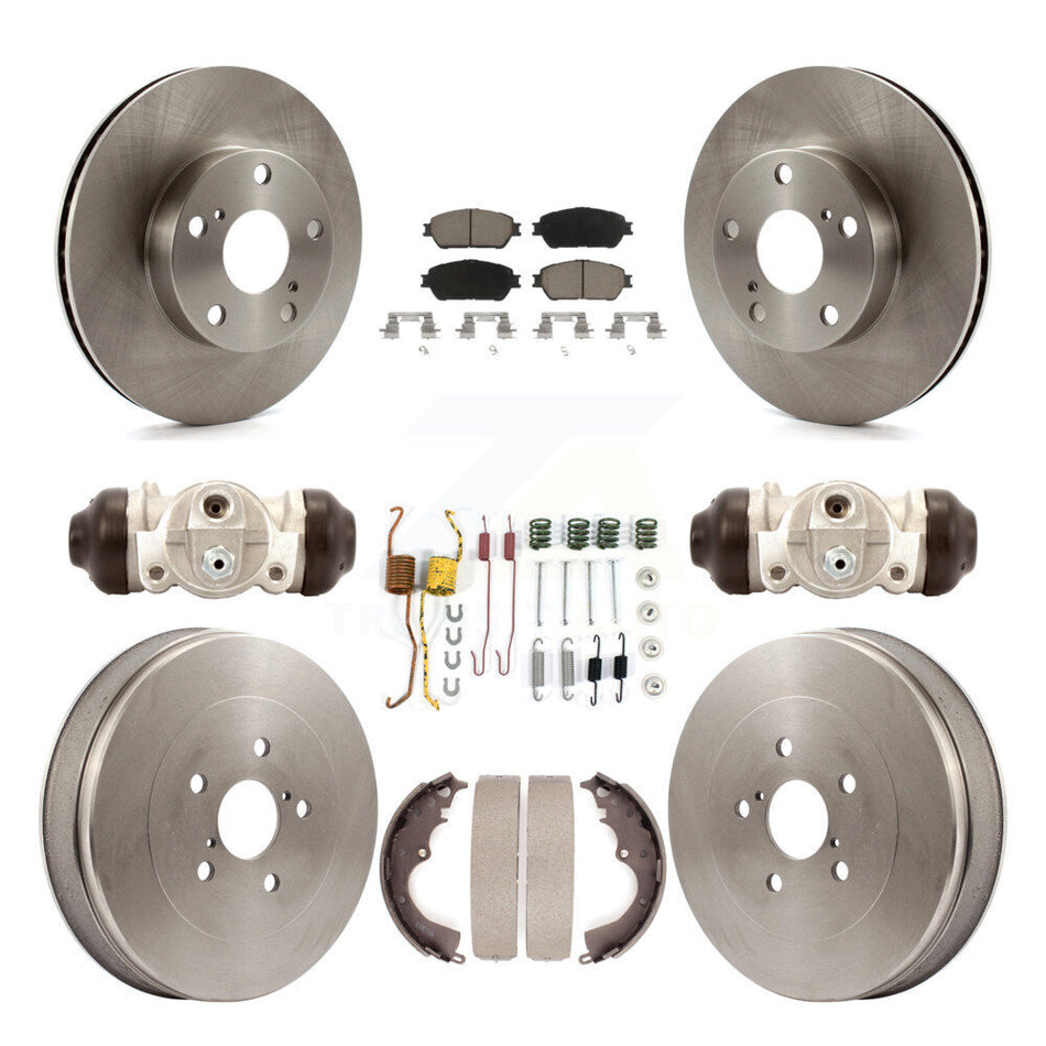 Front Rear Disc Brake Rotors Ceramic Pads And Drum Kit (9Pc) For Toyota Tacoma With 5 Lug Wheels K8C-102897