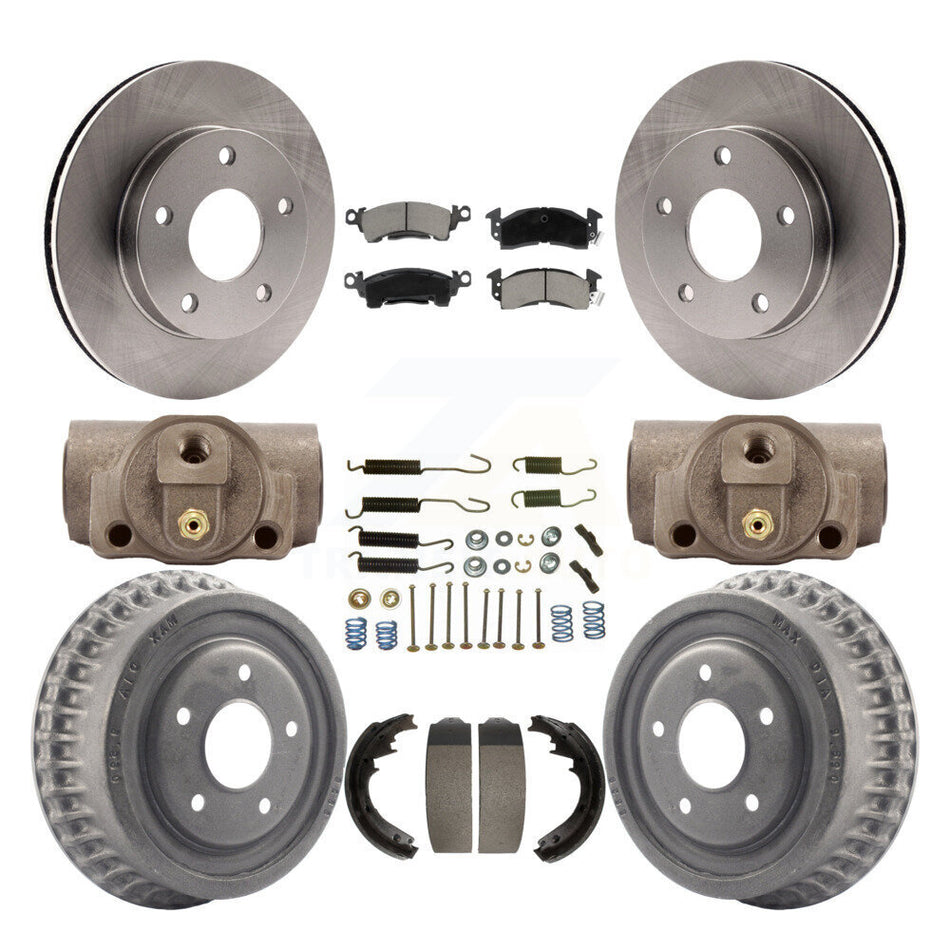 Front Rear Disc Brake Rotors Ceramic Pads And Drum Kit (9Pc) For GMC Jimmy K8C-102938