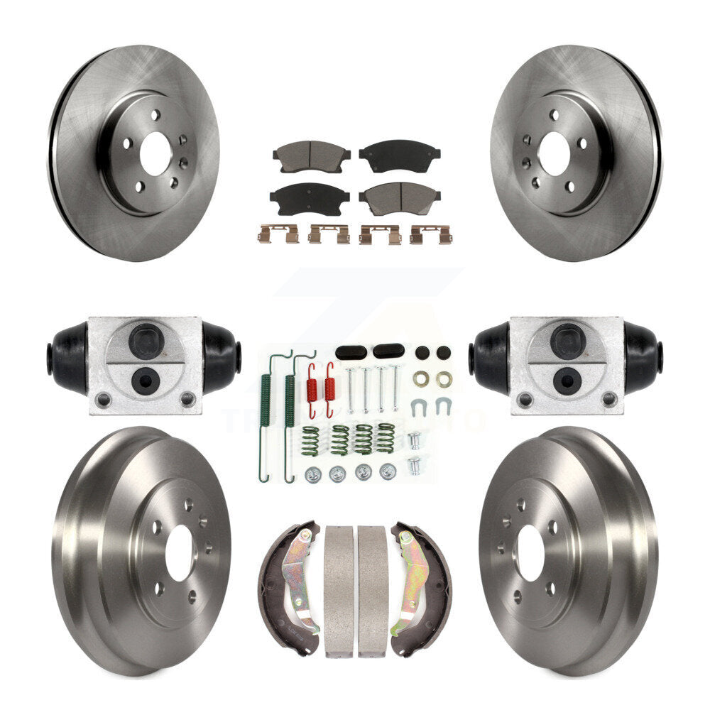 Front Rear Disc Brake Rotor Ceramic Pad & Drum Kit (9Pc) For 2013-2014 Chevrolet Sonic RS K8C-102941