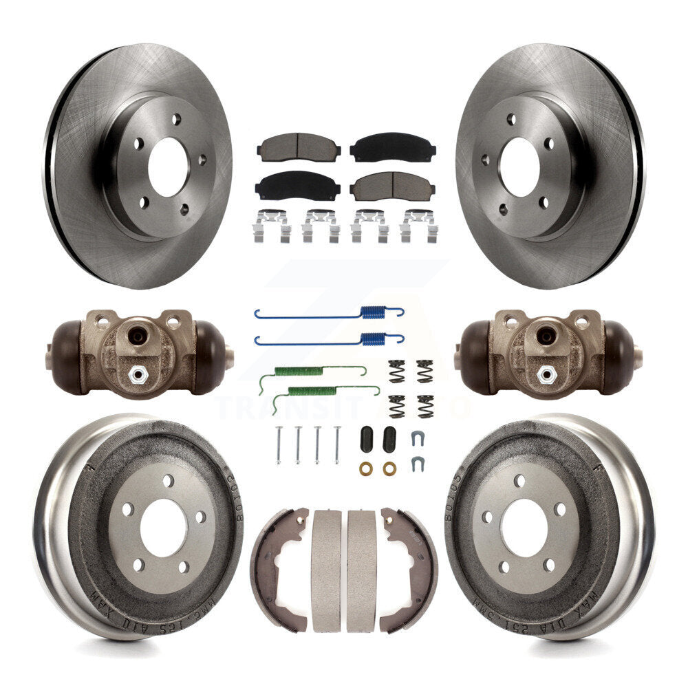 Front Rear Disc Brake Rotor Ceramic Pad & Drum Kit (9Pc) For Chevrolet Equinox Saturn Vue K8C-102942