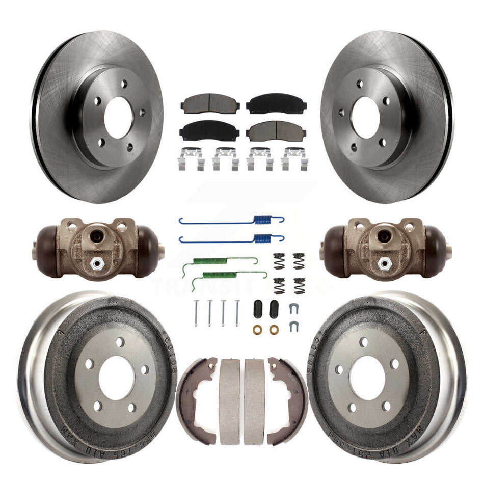 Front Rear Disc Brake Rotor Ceramic Pad & Drum Kit (9Pc) For Chevrolet Equinox Saturn Vue K8C-102942
