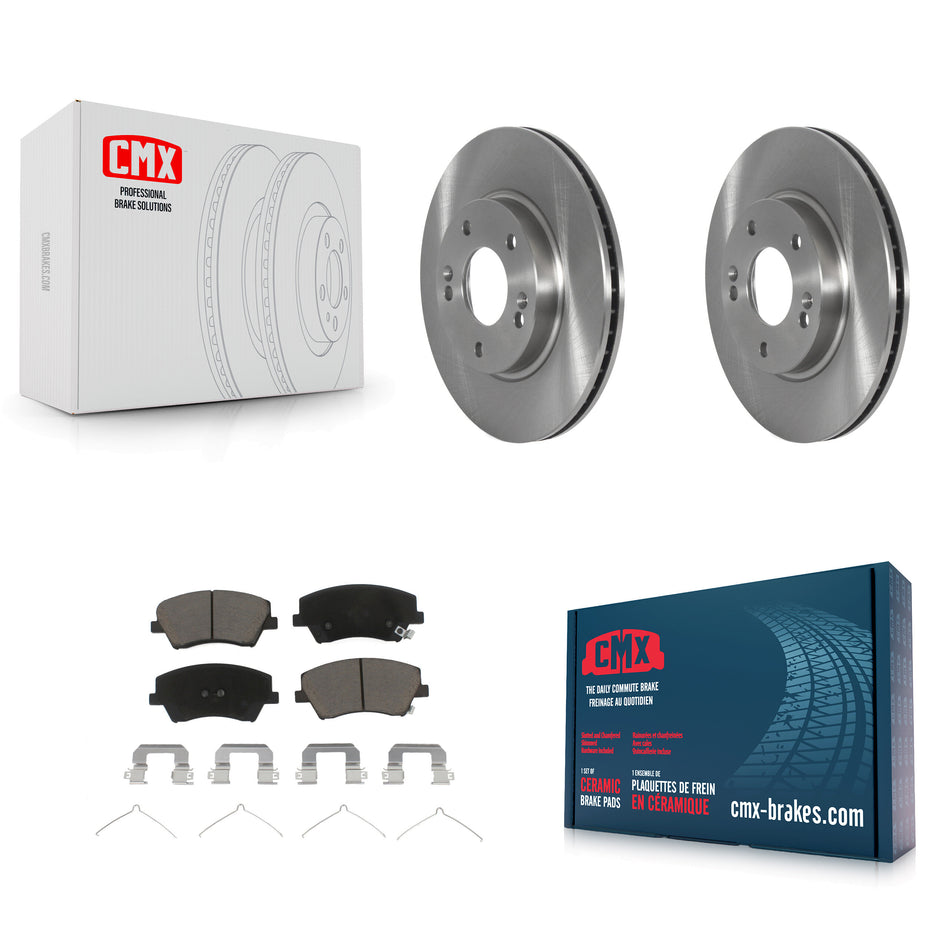 Front Disc Brake Rotors And Ceramic Pads Kit For Kia Niro Hyundai Ioniq K8C-102987