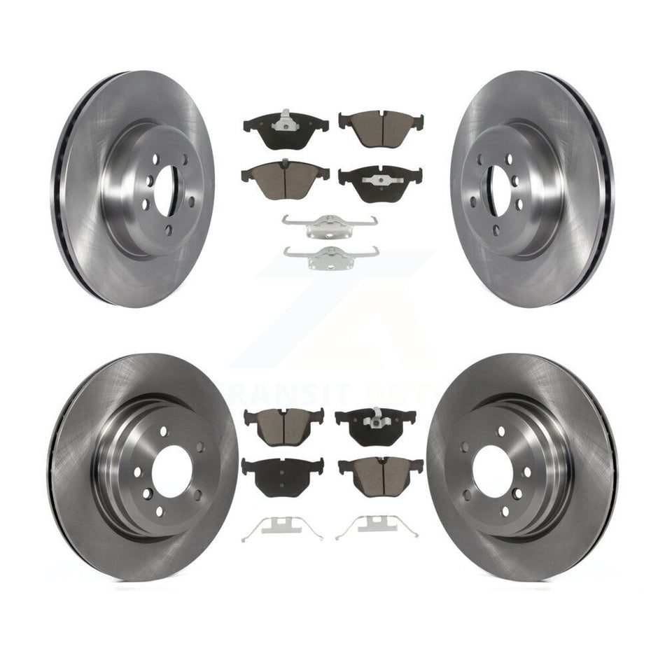 Front Rear Disc Brake Rotors And Ceramic Pads Kit For 2012 BMW 335i Convertible Coupe With Blue Painted Calipers K8C-103006