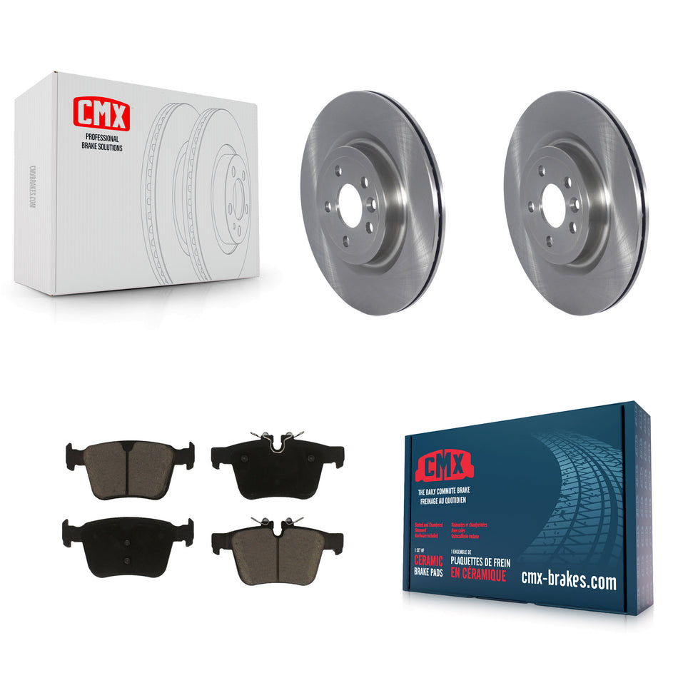 Rear Disc Brake Rotors And Ceramic Pads Kit For Land Rover Jaguar F-Pace Range Velar Discovery Sport K8C-103018
