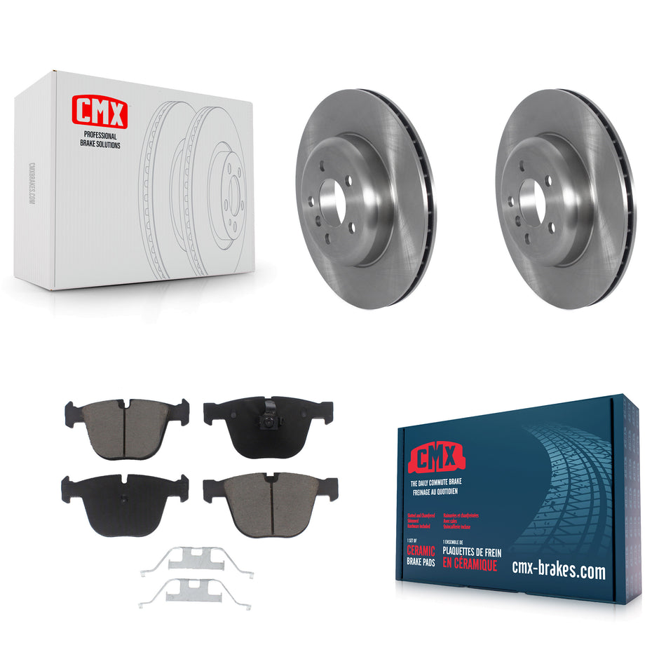 Rear Disc Brake Rotors And Ceramic Pads Kit For BMW 740Li 740i 535i GT xDrive ActiveHybrid 7 K8C-103021