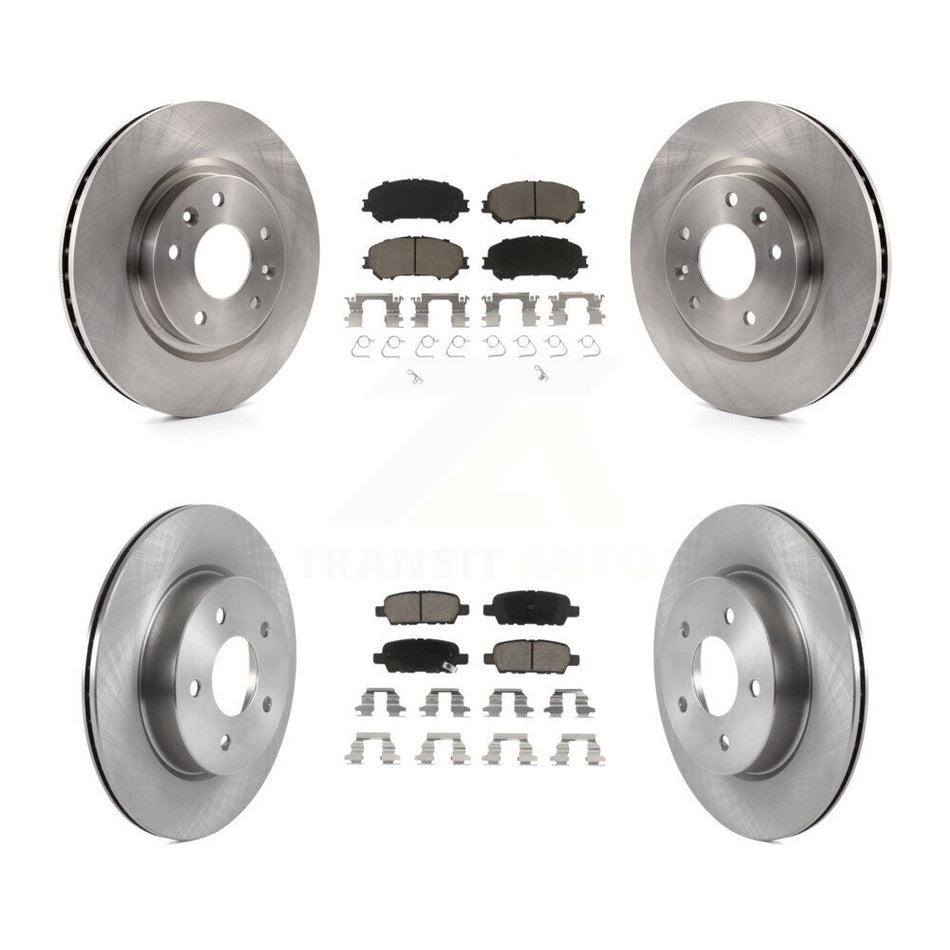 Front Rear Disc Brake Rotors And Ceramic Pads Kit For 2019-2019 Nissan Rogue Sport Qashqai With Manual Parking SL K8C-103039