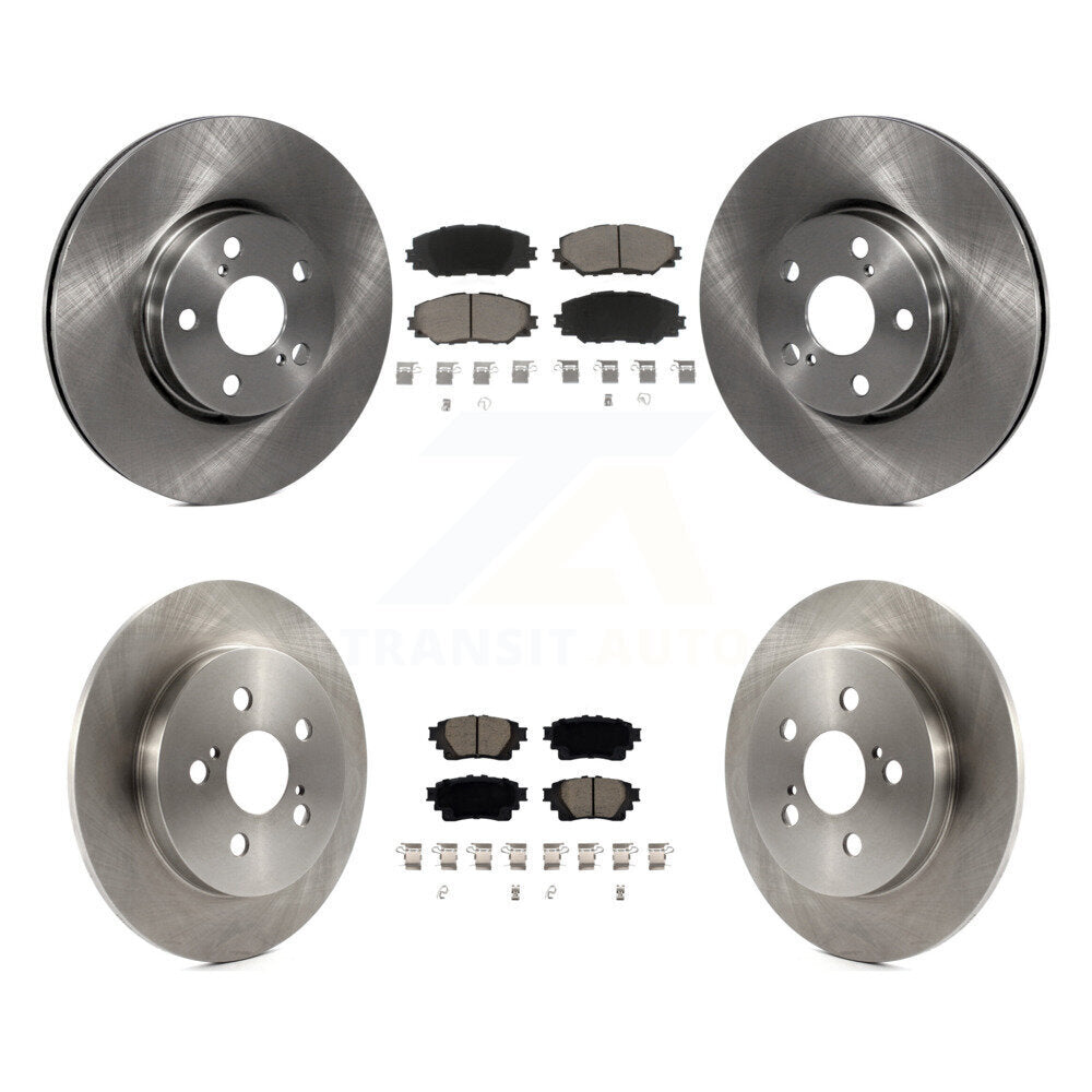 Front Rear Brake Rotors Ceramic Pad Kit For 19 Toyota Corolla With Electric Parking K8C-103044