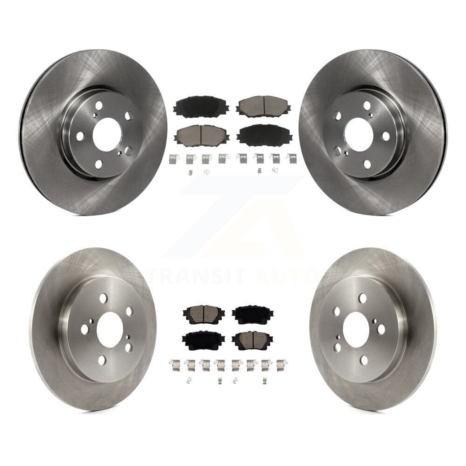 Front Rear Brake Rotors Ceramic Pad Kit For 19 Toyota Corolla With Electric Parking K8C-103044