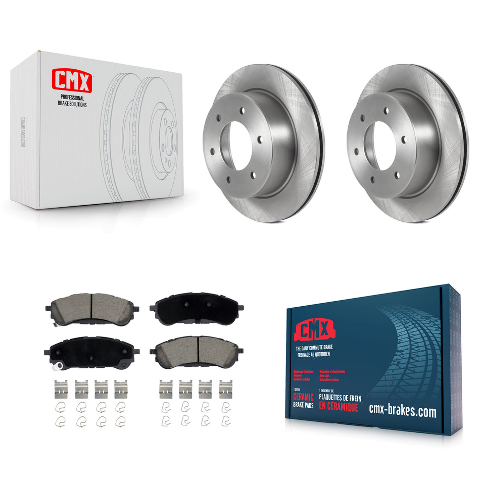 Rear Disc Brake Rotors And Ceramic Pads Kit For 2019-2023 Ford Ranger K8C-103050