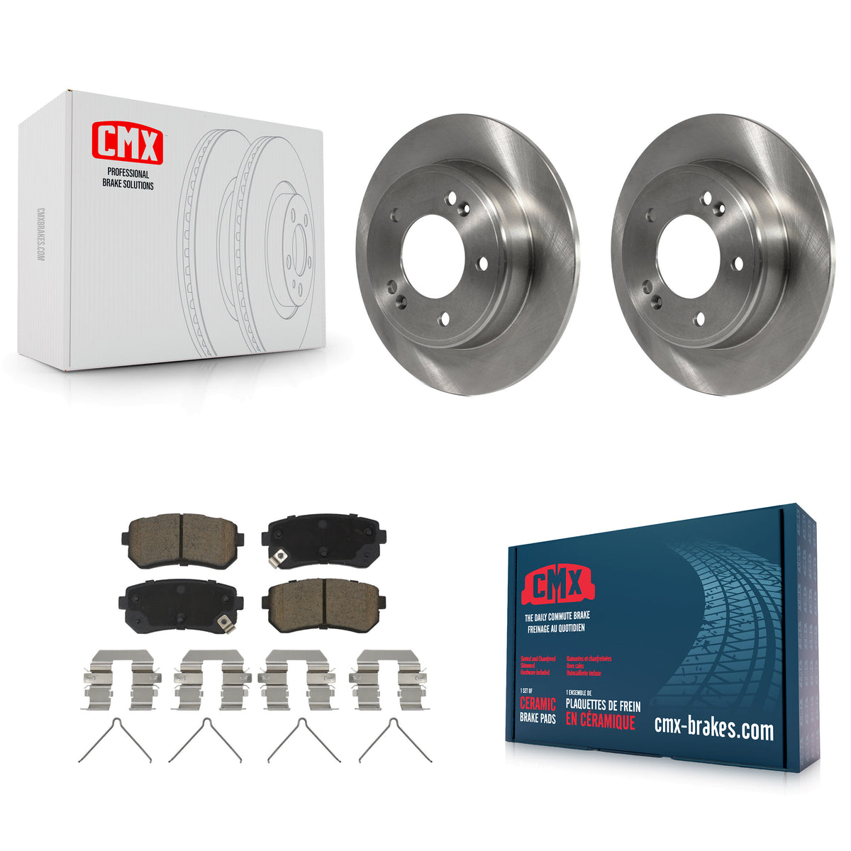 Rear Disc Brake Rotors And Ceramic Pads Kit For Hyundai Kona Kia Seltos K8C-103052