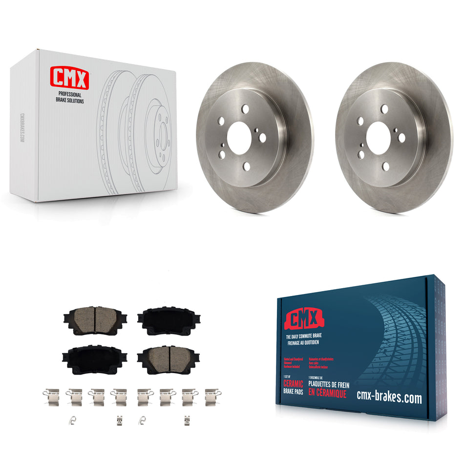 Rear Brake Rotor Ceramic Pad Kit For 2019 Toyota Corolla 1.8L With Electric Parking K8C-103055