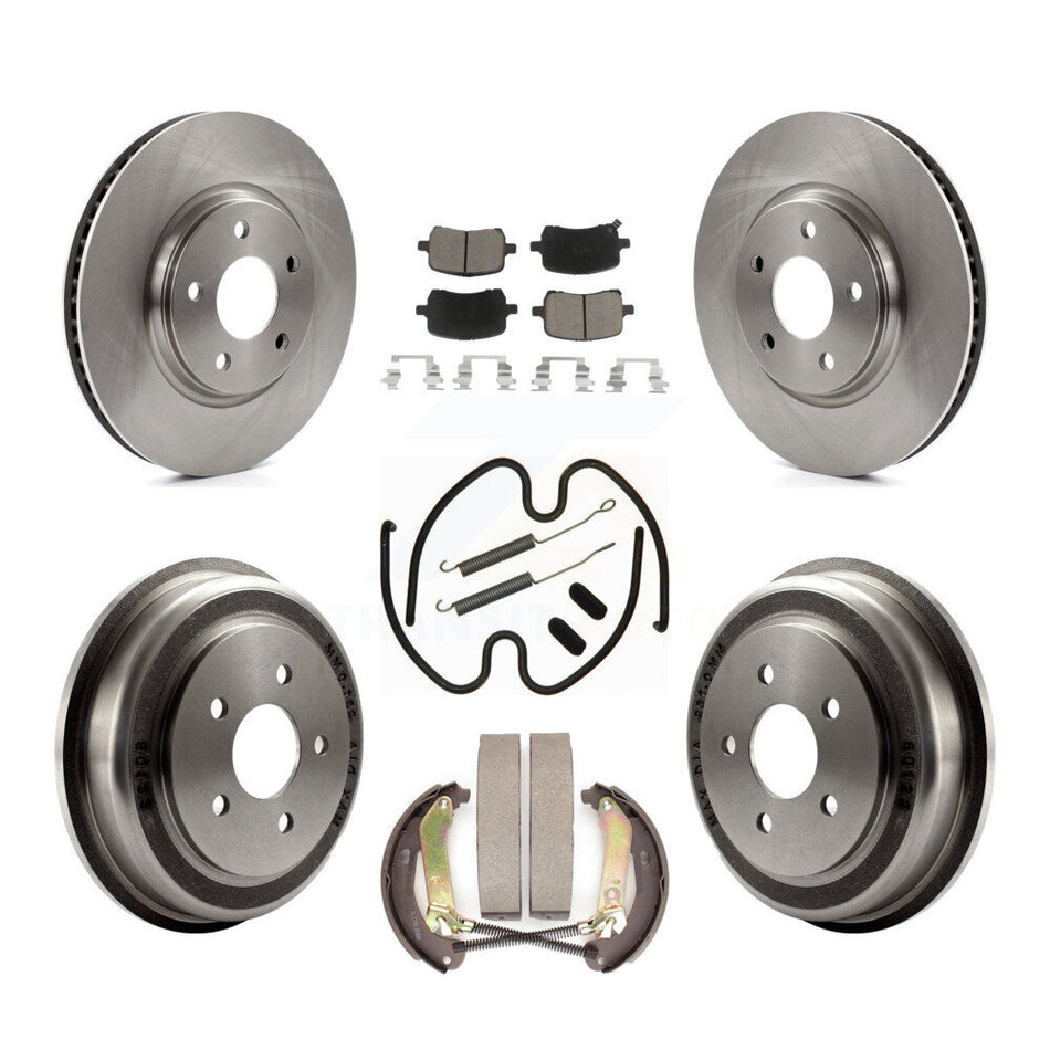Front Rear Disc Brake Rotors Ceramic Pads And Drum Kit (7Pc) For Chevrolet Malibu K8C-103063