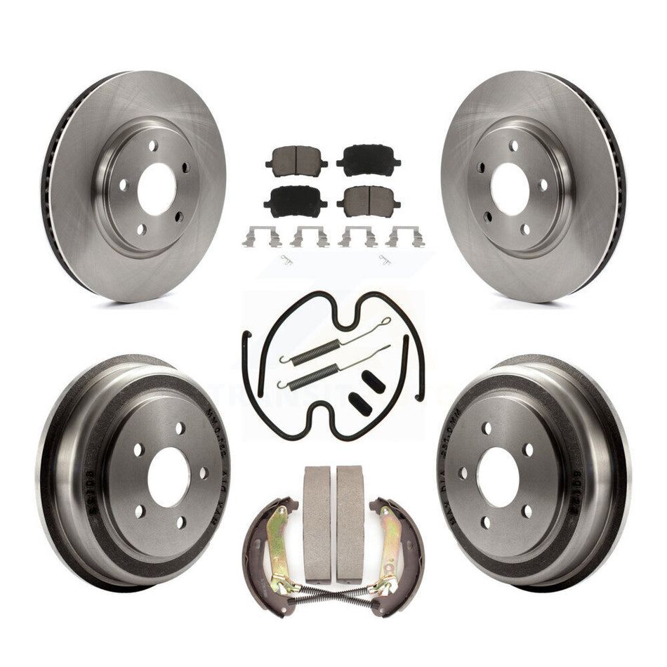 Front Rear Disc Brake Rotors Ceramic Pads And Drum Kit (7Pc) For Chevrolet Malibu K8C-103064