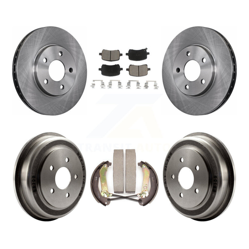 Front Rear Disc Brake Rotors Ceramic Pads And Drum Kit For Chevrolet Malibu K8C-103069