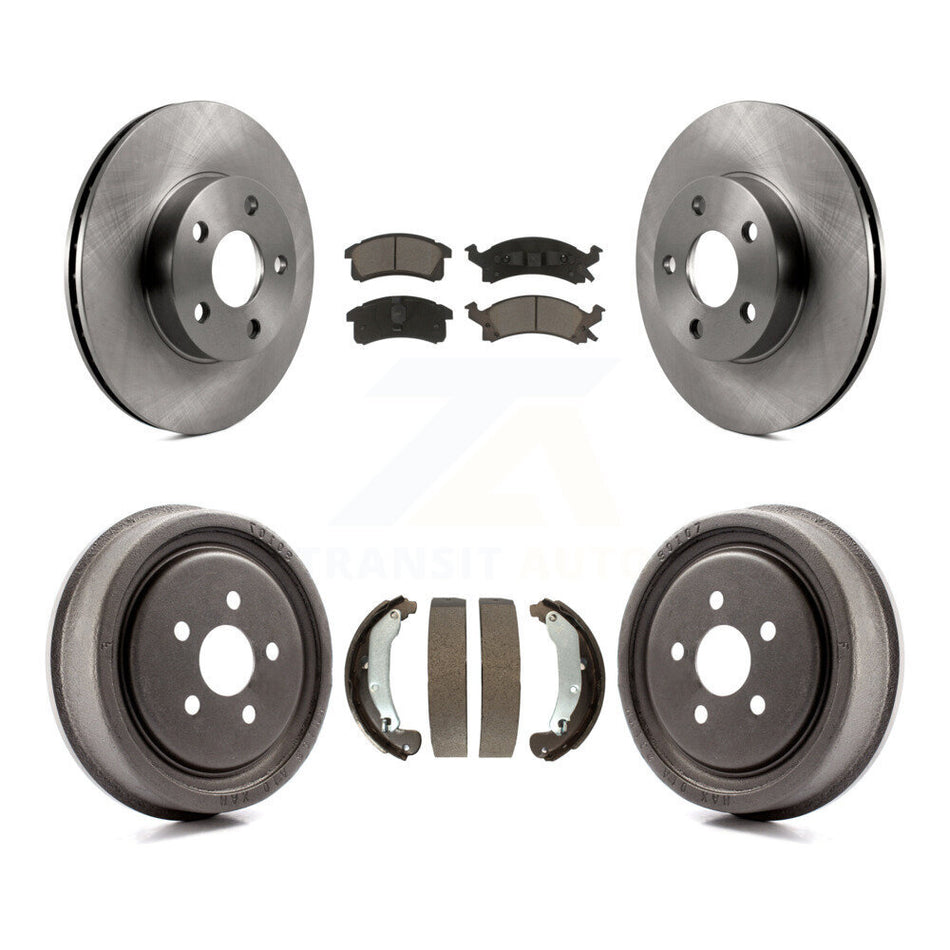 Front Rear Disc Brake Rotors Ceramic Pads And Drum Kit For 2003-2005 Chevrolet Cavalier Pontiac Sunfire K8C-103073