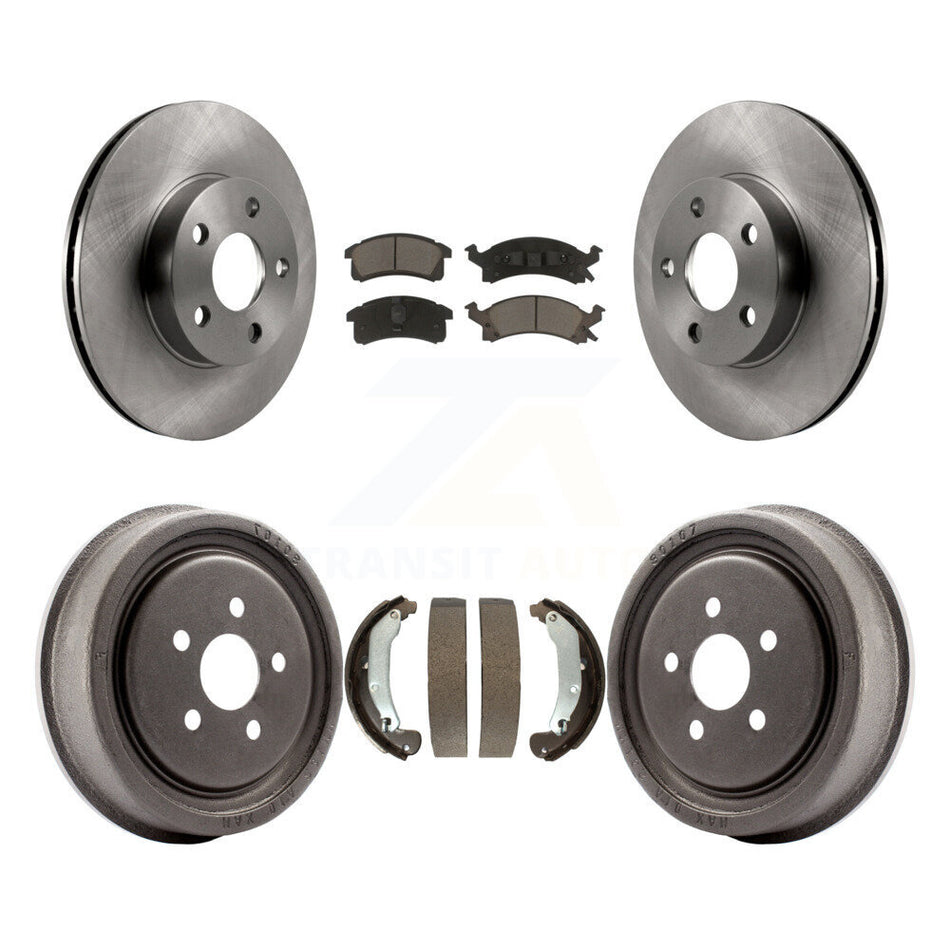 Front Rear Disc Brake Rotors Ceramic Pads And Drum Kit For 2003-2005 Chevrolet Cavalier Pontiac Sunfire K8C-103073