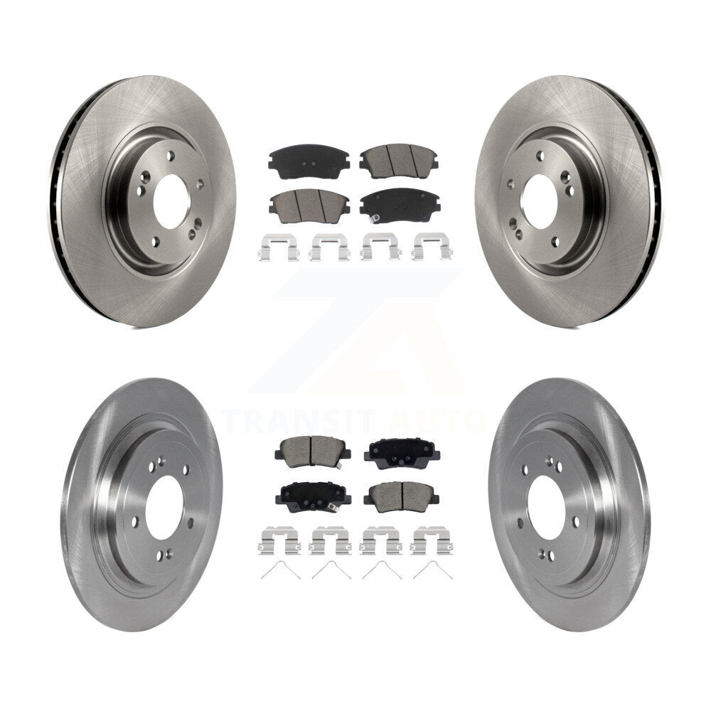 Front Rear Brake Rotor Ceramic Pad Kit For 17-22 Kia Sportage With Electric Parking K8C-103091
