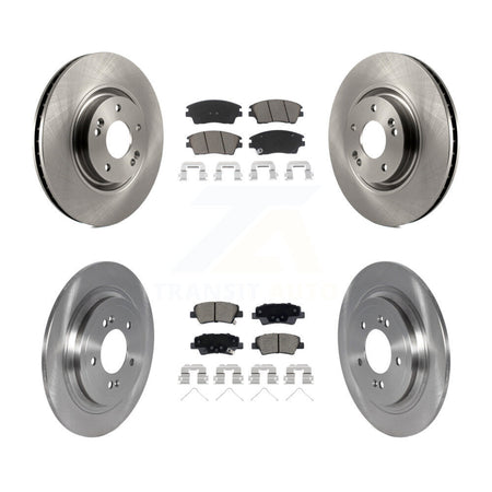 Front Rear Brake Rotor Ceramic Pad Kit For 17-22 Kia Sportage With Electric Parking K8C-103091