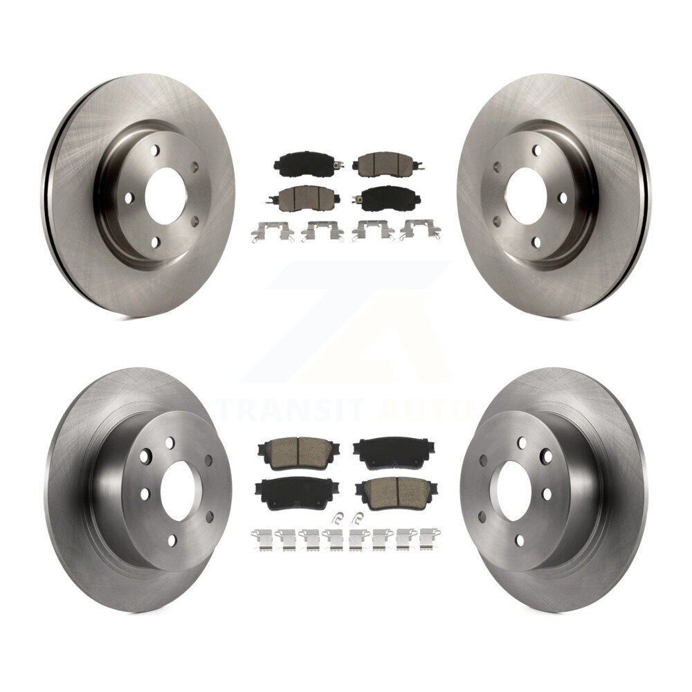 Front Rear Brake Rotors Ceramic Pad Kit For 19-20 Nissan Altima With Manual Parking K8C-103094