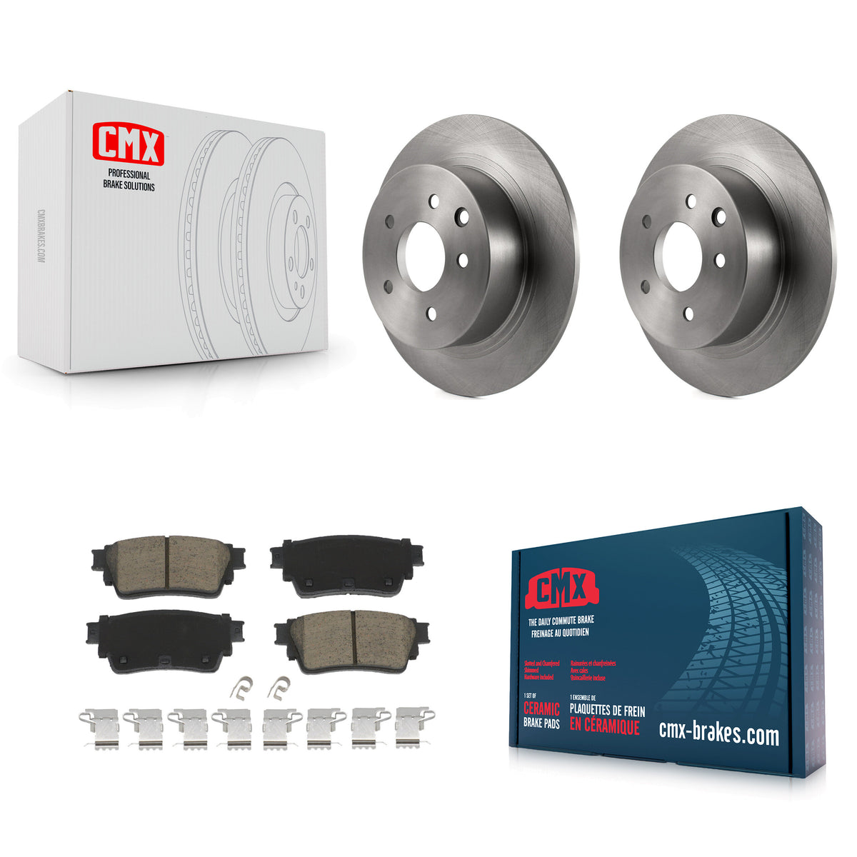 Rear Brake Rotors & Ceramic Pad Kit For 19-20 Nissan Altima AWD With Manual Parking K8C-103098