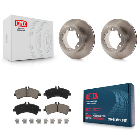 Rear Disc Brake Rotors Ceramic Pad Kit For Sprinter 3500 Mercedes-Benz Dodge Freightliner K8C-103099