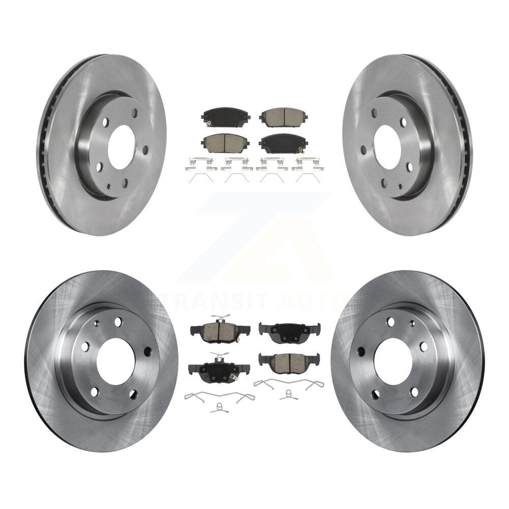 Front Rear Disc Brake Rotors And Ceramic Pads Kit For Mazda 3 Sport FWD K8C-103121