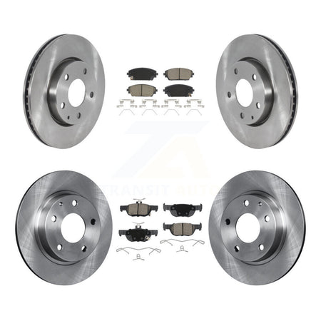 Front Rear Disc Brake Rotors And Ceramic Pads Kit For Mazda 3 Sport FWD K8C-103121