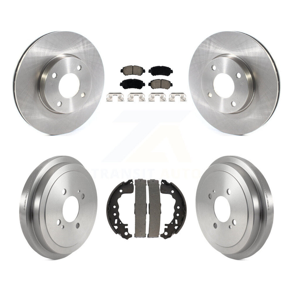 Front Rear Disc Brake Rotors Ceramic Pads And Drum Kit For Nissan Kicks Versa K8C-103127
