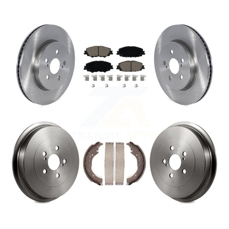 Front Rear Disc Brake Rotors Ceramic Pads And Drum Kit For 2019 Toyota Corolla 2.0L K8C-103147