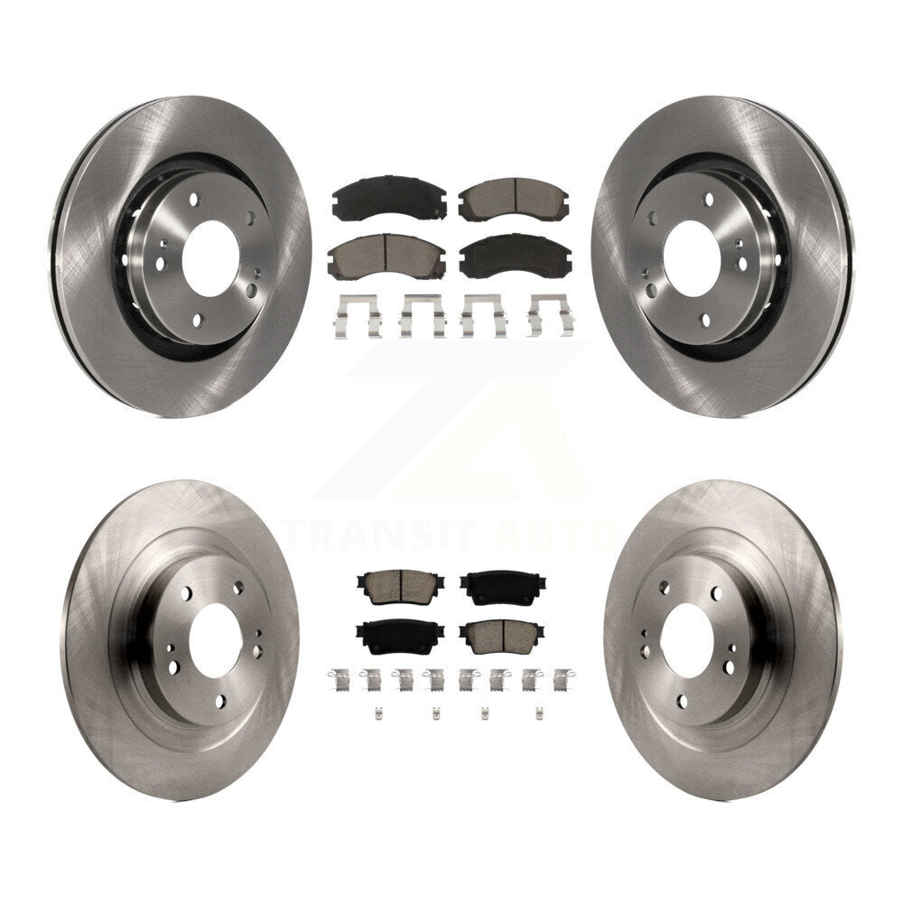 Front Rear Disc Brake Rotors And Ceramic Pads Kit For Mitsubishi Outlander PHEV K8C-103151
