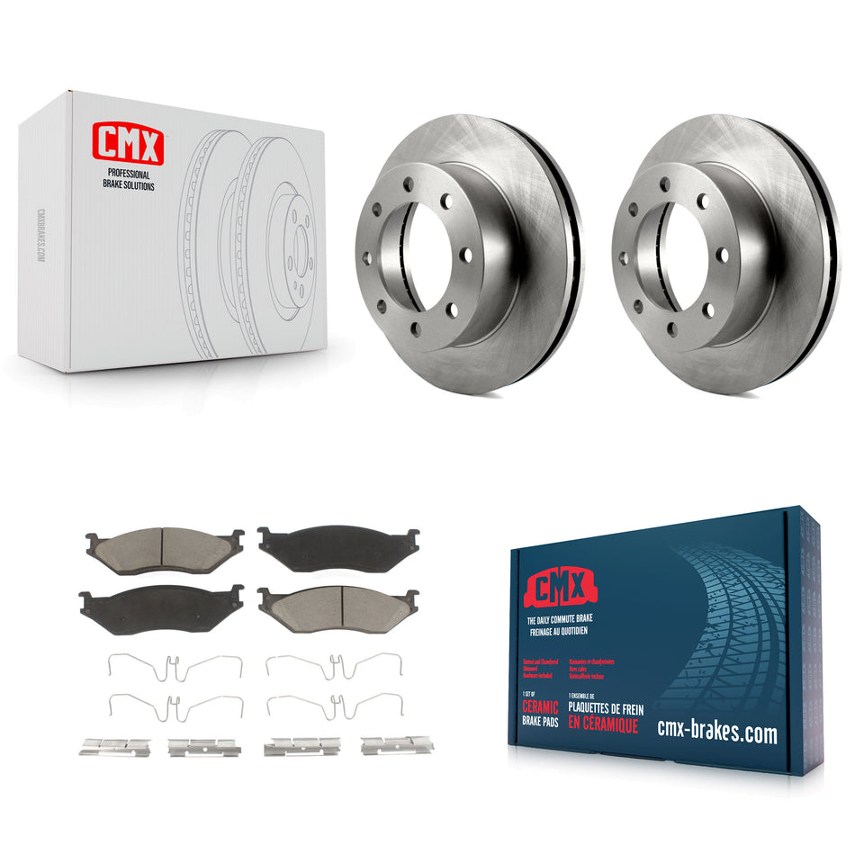 Front Brake Rotor & Ceramic Pad Kit For 2005-2009 Ford F-450 Super Duty With 8 Lug Wheels K8C-103159