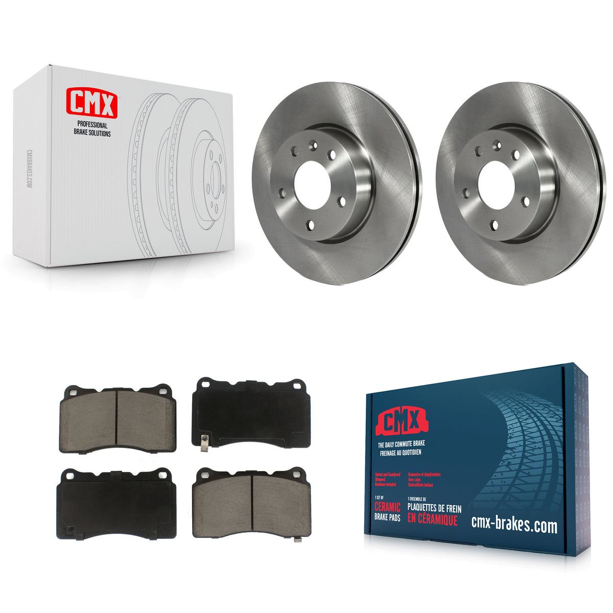 Front Disc Brake Rotors And Ceramic Pads Kit For 2019 Cadillac ATS Base K8C-103165