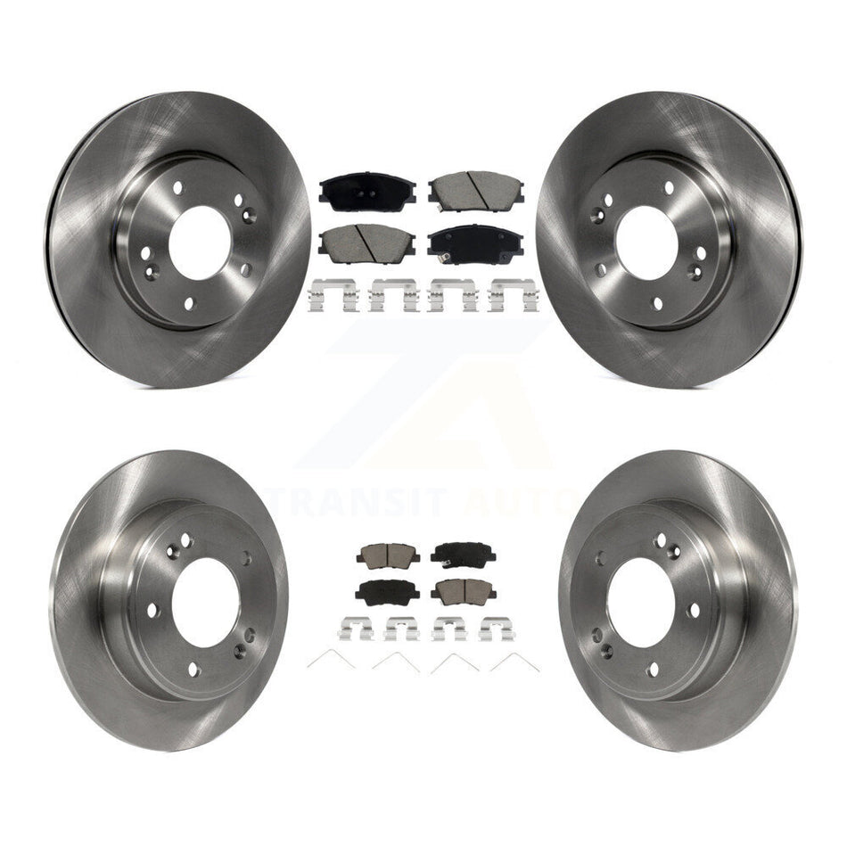 Front Rear Disc Brake Rotors And Ceramic Pads Kit For Hyundai Venue Kia Soul K8C-103171