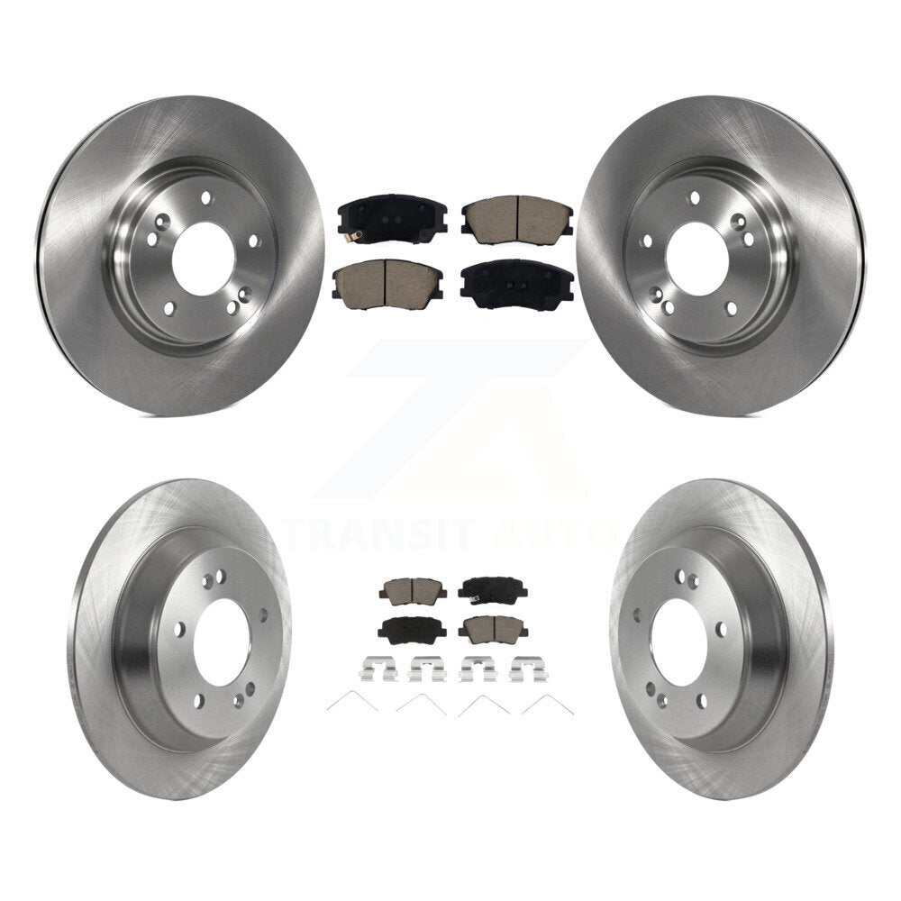 Front Rear Disc Brake Rotor Ceramic Pad Kit For 2020-2022 Kia Soul 1.6L with Turbocharged K8C-103172