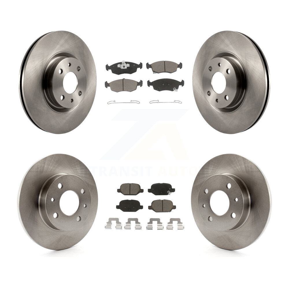 Front Rear Disc Brake Rotors And Ceramic Pads Kit For Fiat 500 K8C-103173