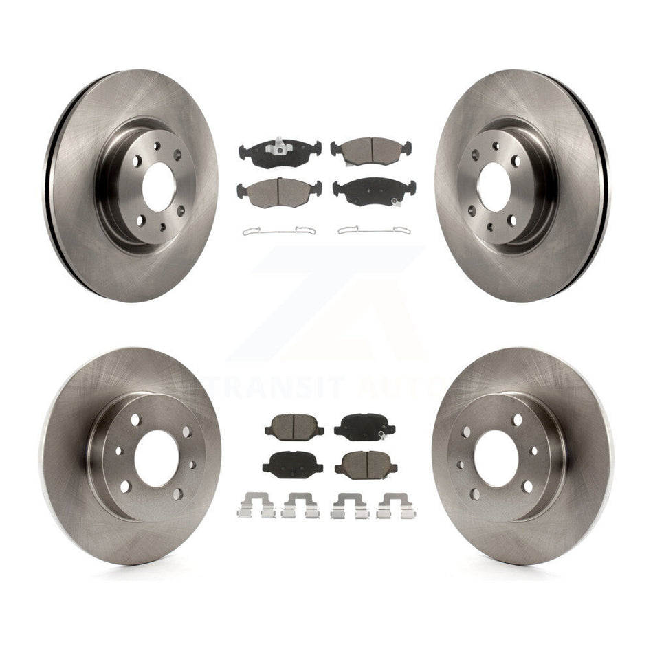 Front Rear Disc Brake Rotors And Ceramic Pads Kit For Fiat 500 K8C-103173