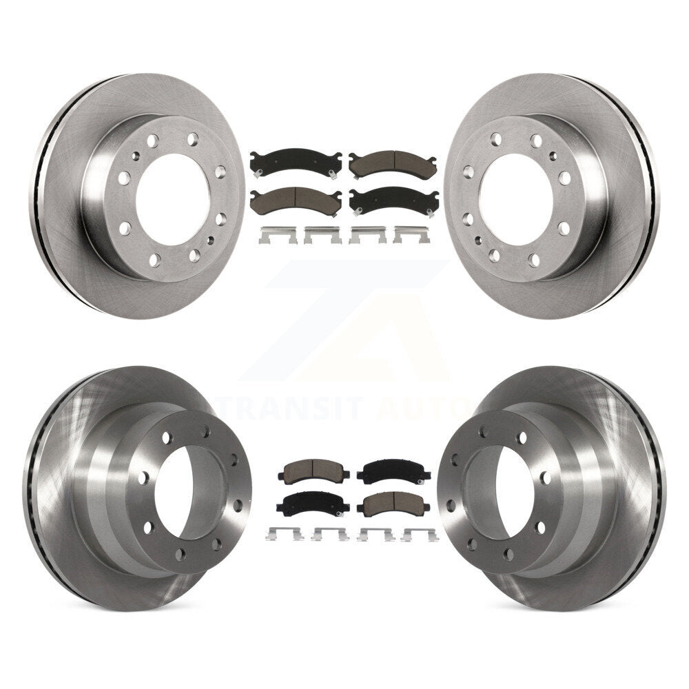 Front Rear Disc Brake Rotors And Ceramic Pads Kit For Chevrolet Express 4500 K8C-103193