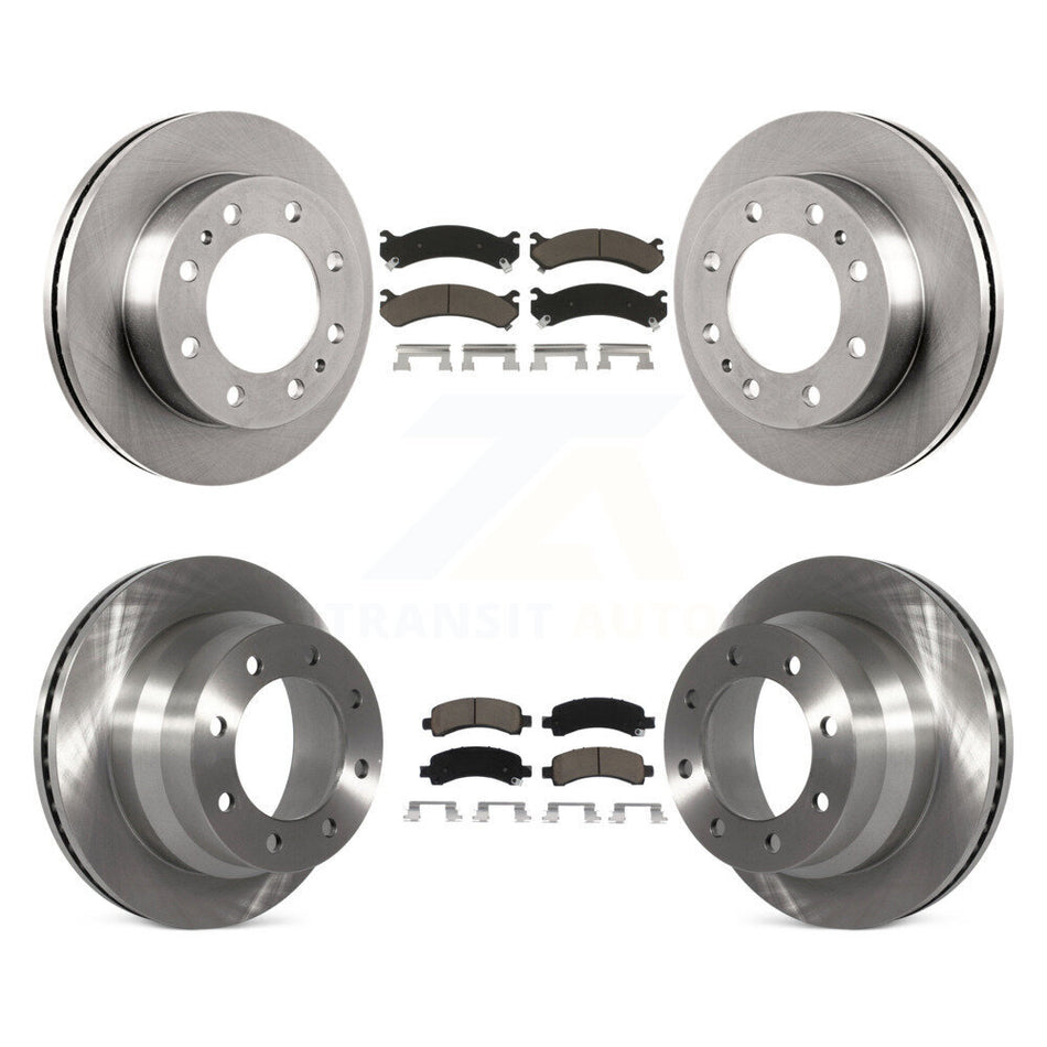 Front Rear Disc Brake Rotors And Ceramic Pads Kit For Chevrolet Express 4500 K8C-103193