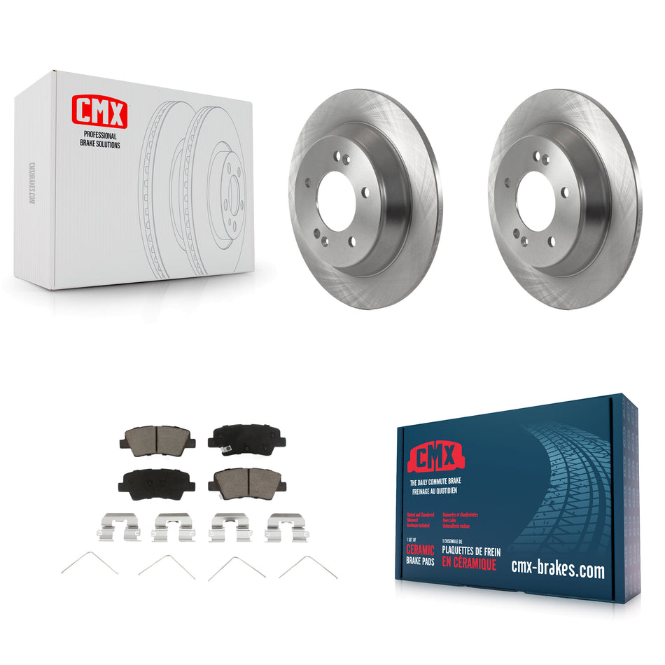 Rear Disc Brake Rotors And Ceramic Pads Kit For 2020-2022 Kia Soul 1.6L K8C-103199