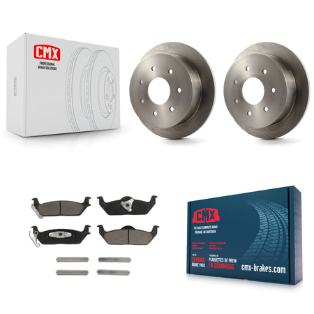 Rear Brake Rotors Ceramic Pad Kit For Ford F-150 With Solid 7 Lug Wheels K8C-103200