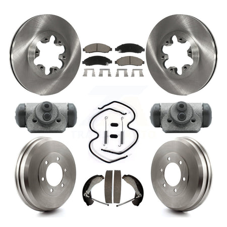 Front Rear Brake Rotor Ceramic Pad Drum Kit (9Pc) For Chevrolet Colorado GMC Canyon Isuzu K8C-103218