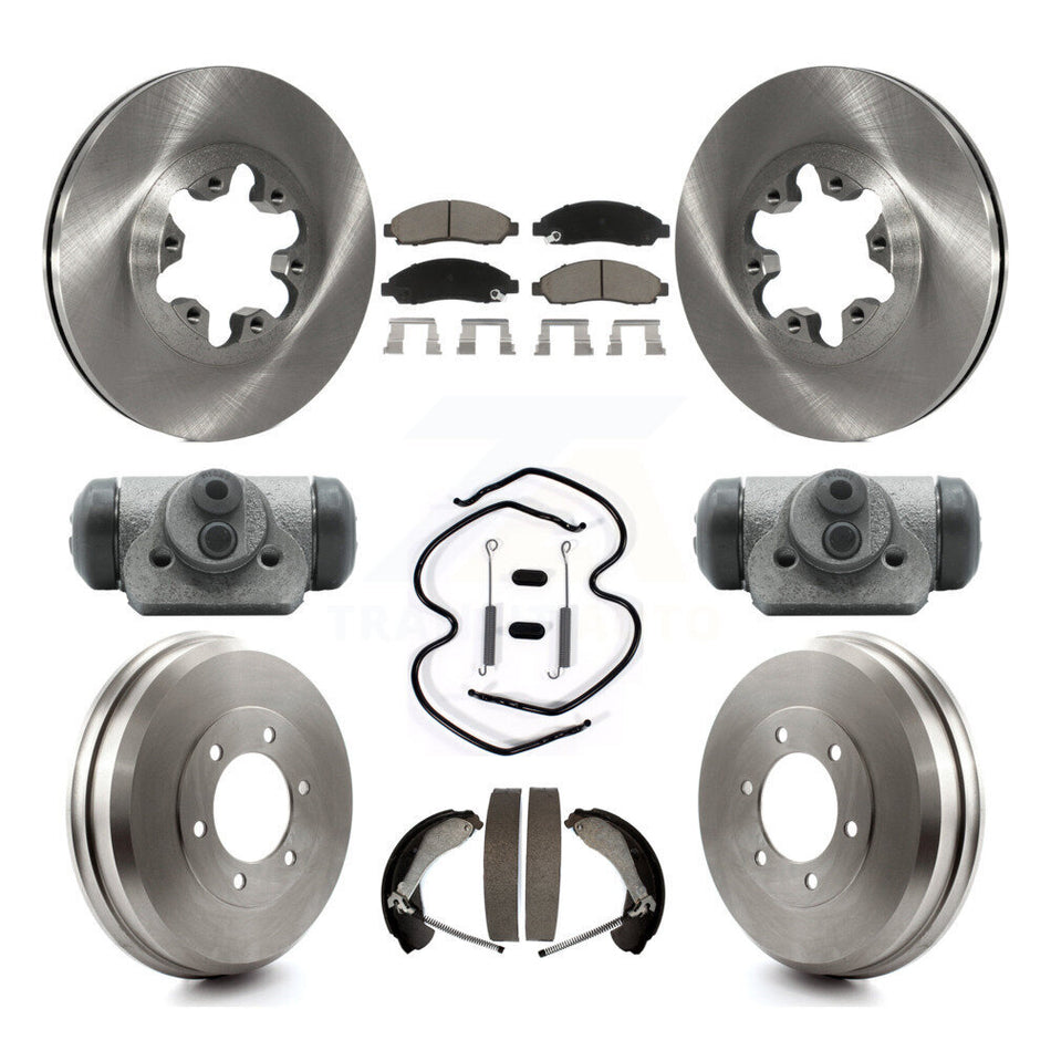 Front Rear Brake Rotor Ceramic Pad Drum Kit (9Pc) For Chevrolet Colorado GMC Canyon Isuzu K8C-103218