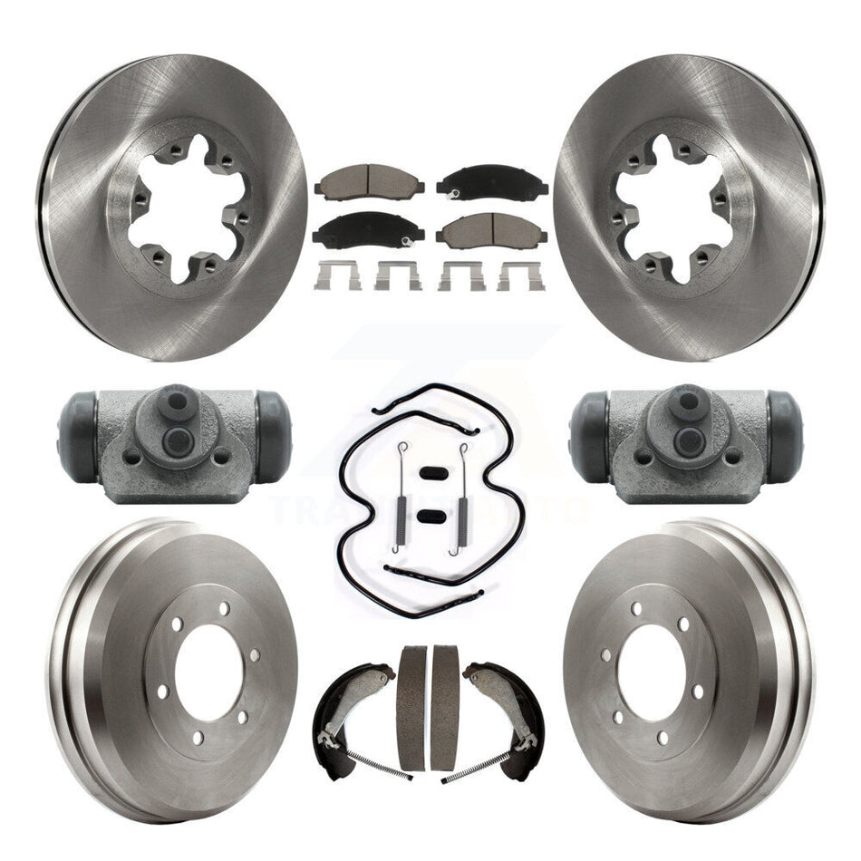 Front Rear Brake Rotor Ceramic Pad Drum Kit (9Pc) For Chevrolet Colorado GMC Canyon Isuzu K8C-103218