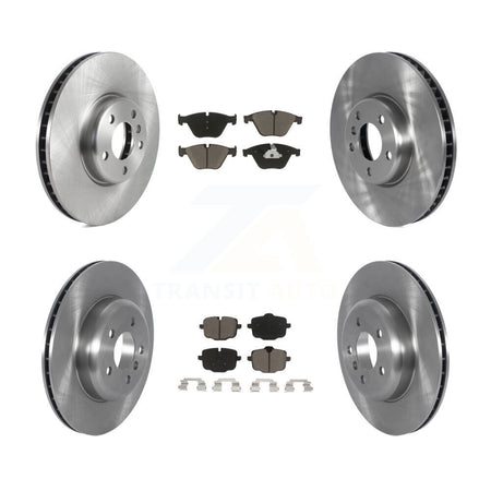 Front Rear Brake Rotors Ceramic Pad Kit (6Pc) For BMW 535i With 345mm Diameter Rotor K8C-103220