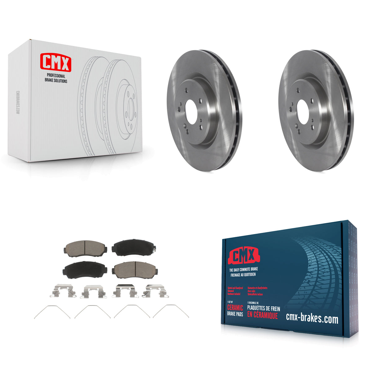 Front Disc Brake Rotors And Ceramic Pads Kit For 2019-2024 Acura RDX K8C-103227
