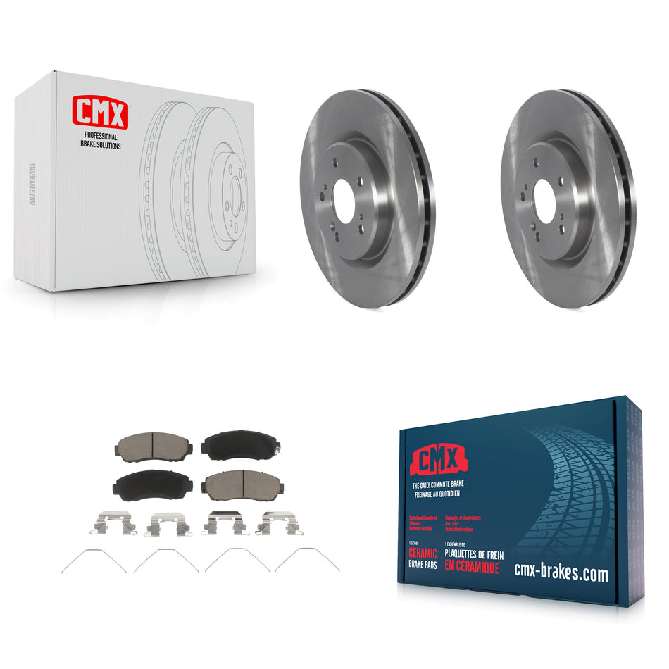 Front Disc Brake Rotors And Ceramic Pads Kit For 2019-2024 Acura RDX K8C-103227
