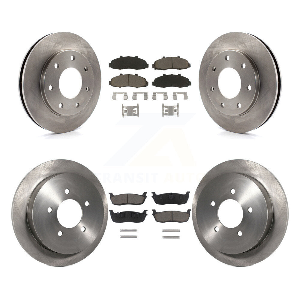 Front Rear Disc Brake Rotors And Ceramic Pads Kit For 2004 Ford F-150 Heritage 4WD K8C-103238
